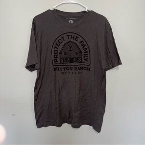 Yellowstone Dutton Ranch Graphic Tee Paramount Network Size Large Western Shirt